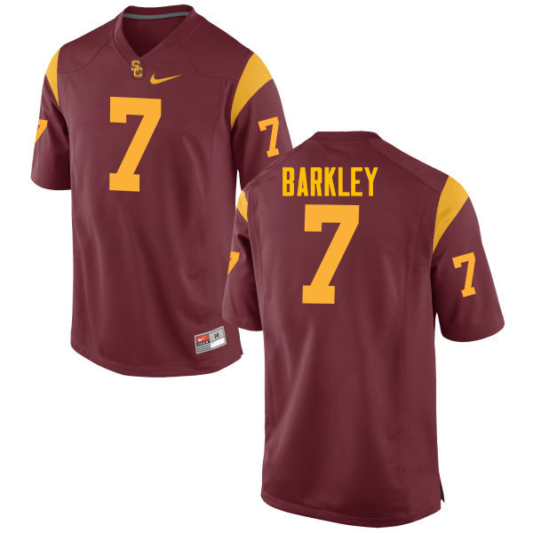 Men #7 Matt Barkley USC Trojans College Football Jerseys-Red
